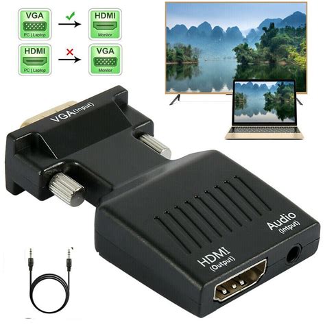 RCT HDMI to VGA (male to female) Adaptor with Audio